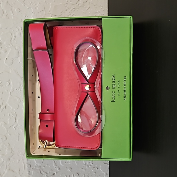 Kate Spade Red Leather Adjustable Belt Bag, NWT - Picture 1 of 10